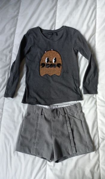 Ensemble T-shirt fantôme mignon et short