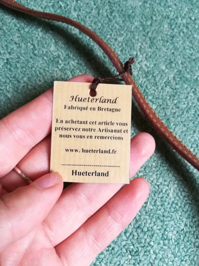 Petit sac à main vert foncé, tout cuir, artisan créateur maroquinerie, neuf avec étiquette - photo numéro 3