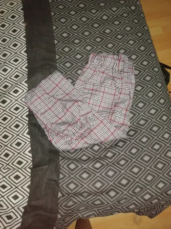pantalon à carreaux