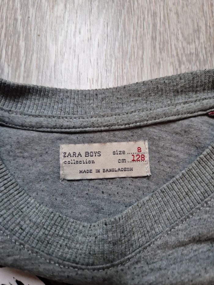 Tee-shirt manches longues Zara 8 ans tigre - photo numéro 3