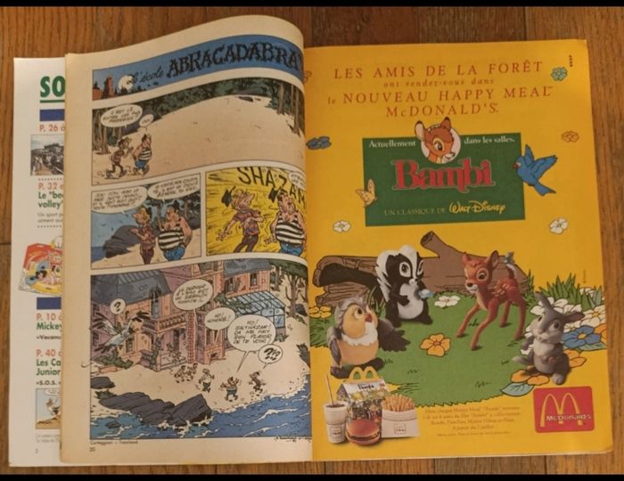 Lot Bamboula journal de mickey avec valise de l'été N°2142H 1993 + fiches vintage - photo numéro 6