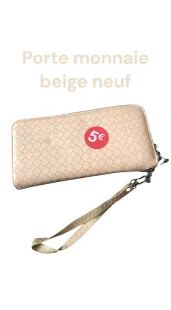 Porte monnaie beige neuf 👛