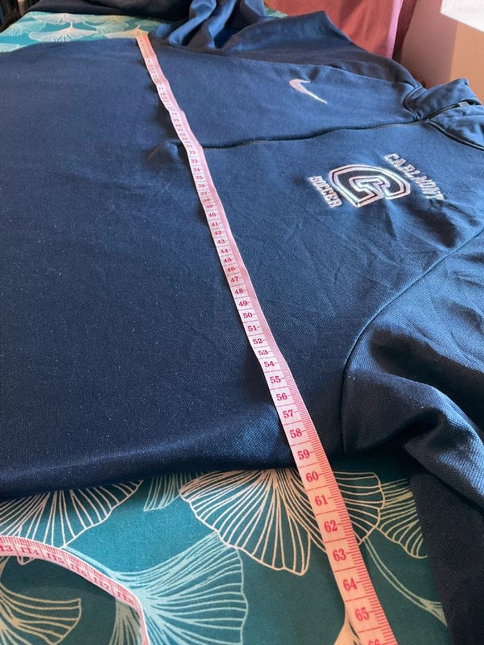 Sweat léger 1/4zip pour homme Nike Carlmont Soccer bleu marine taille L 178 - photo numéro 7