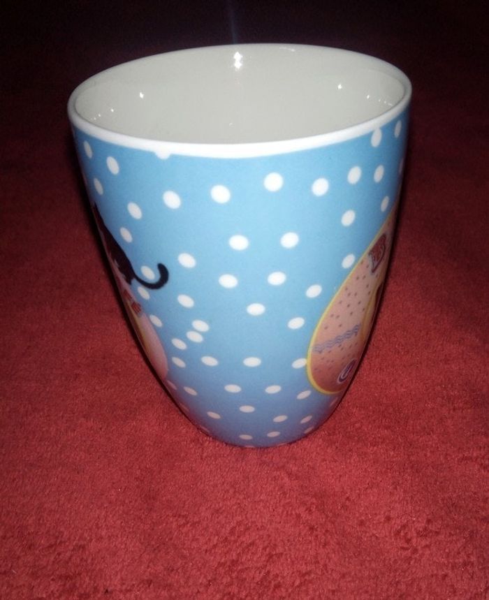 Mug bleu chat hiver - photo numéro 4