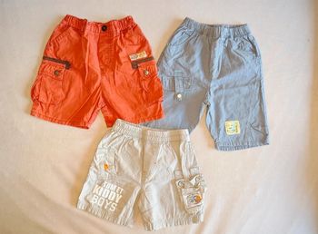 Lot de 3 shorts 12 mois multi marques