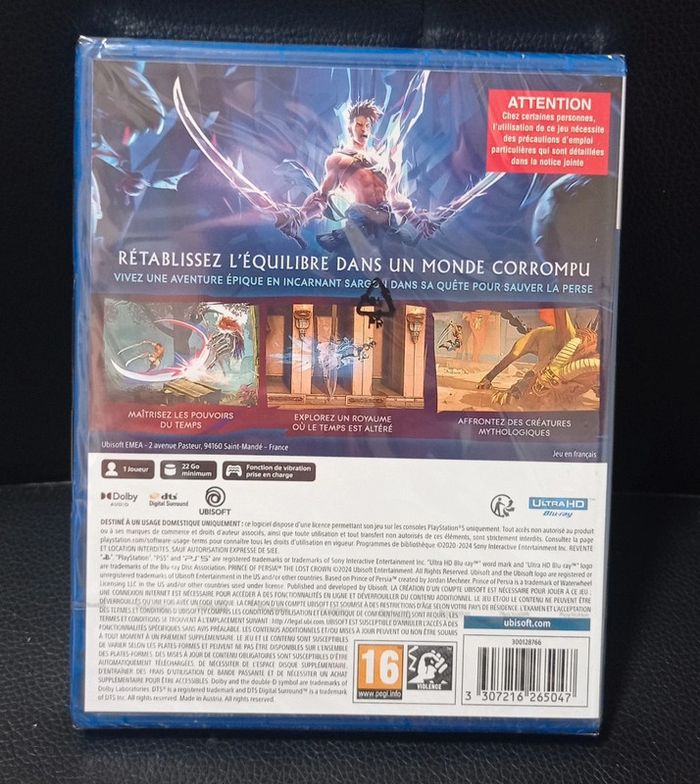 😍prince of persia sur ps5 neuf sous blister - photo numéro 3