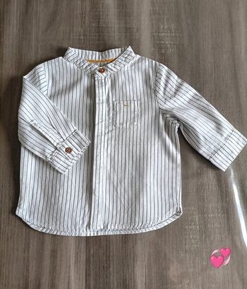 Chemise à rayures sans col Kiabi 3 mois