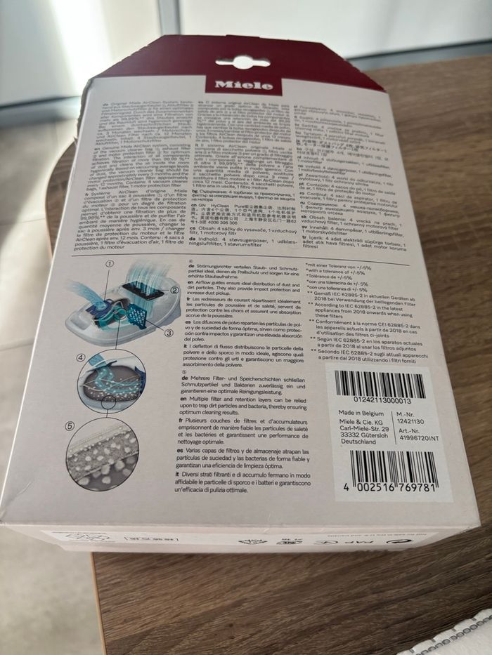 Sacs aspirateur MIELE HyClean Pure GN 80% matieres recyclees X4 Sacs + 2 filtres - photo numéro 4