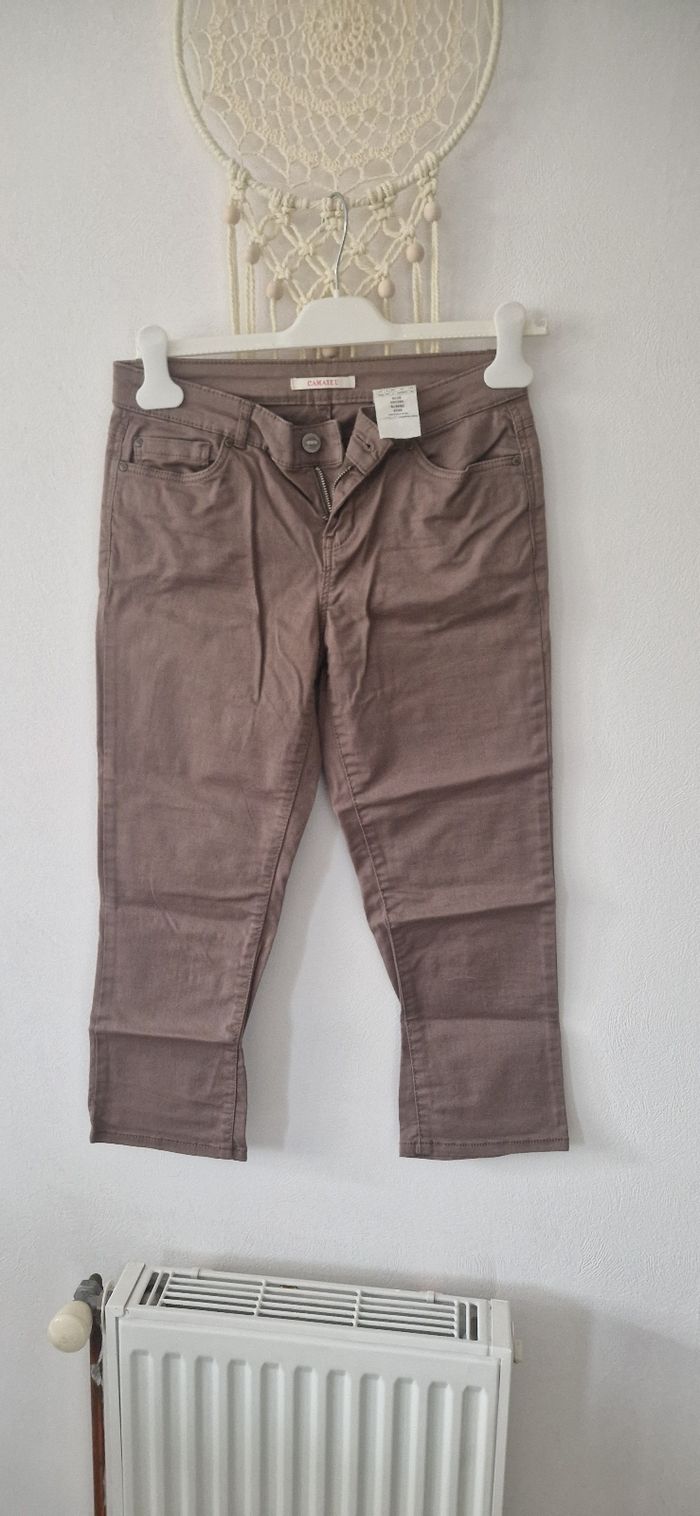Jeans 7/8 beige/marron