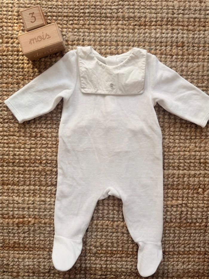 Pyjama velours Obaibi 3mois / 60cm