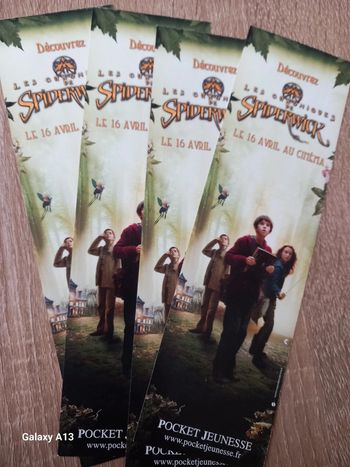 4 marques pages les chroniques de spiderwick