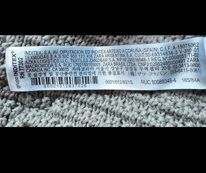 Pull gris avec ananas en relief en crochet- Zara - taille 38 - photo numéro 6