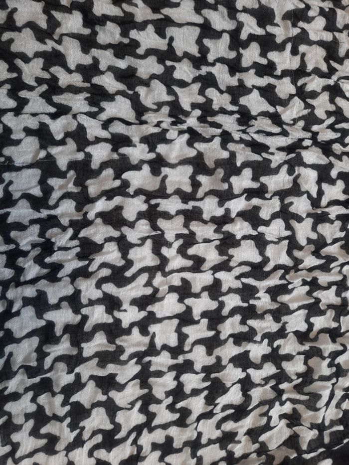 Echarpe tissus foulard noir et blanc - photo numéro 3