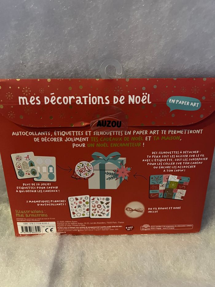 Pack Paper art gommettes Mes décoration de Noël edition Auzou Neuf ! - photo numéro 2