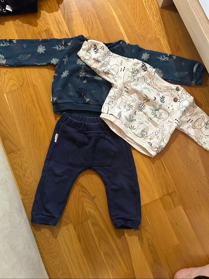 Lot petit béguin 2 pulls 1 pantalon - photo numéro 2
