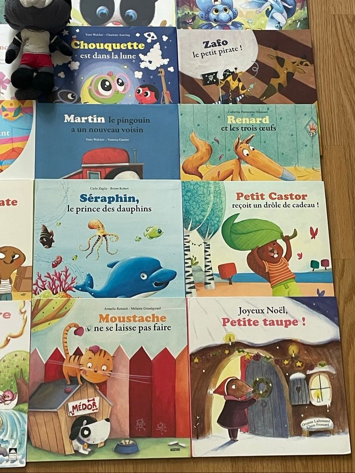 Lot 18 livres mes p’tits albums Auzou + peluche Simon - photo numéro 4