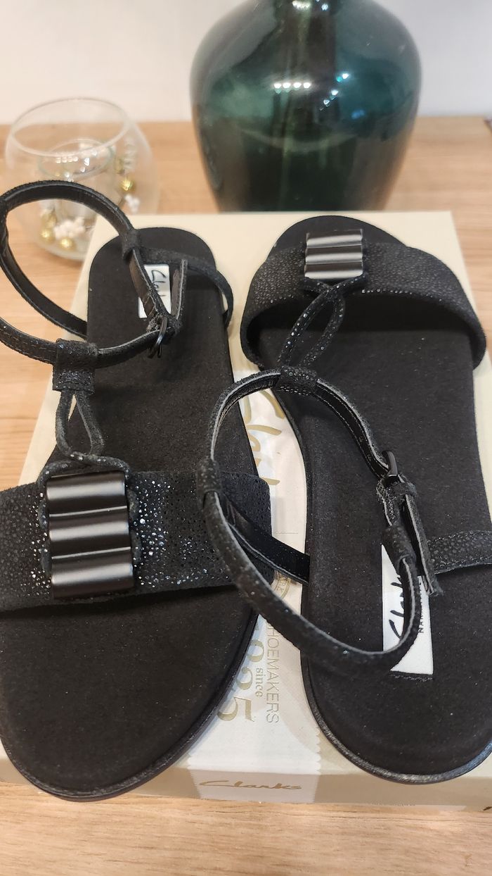 Sandales clarks Agean Cool plates noires taille 39.5 - photo numéro 4