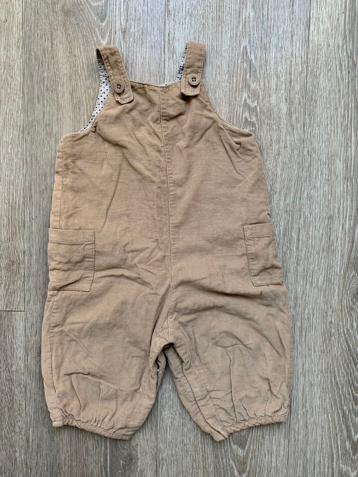 Salopette beige velours 12 mois