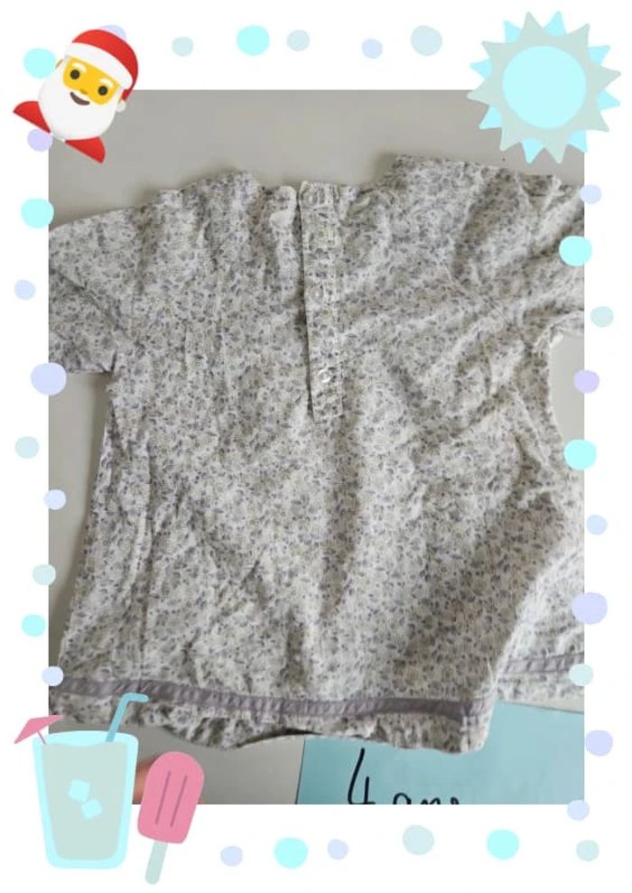 Blouse fleuri style liberty 4 ans - photo numéro 3