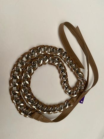Ceinture de matière  beige et fer