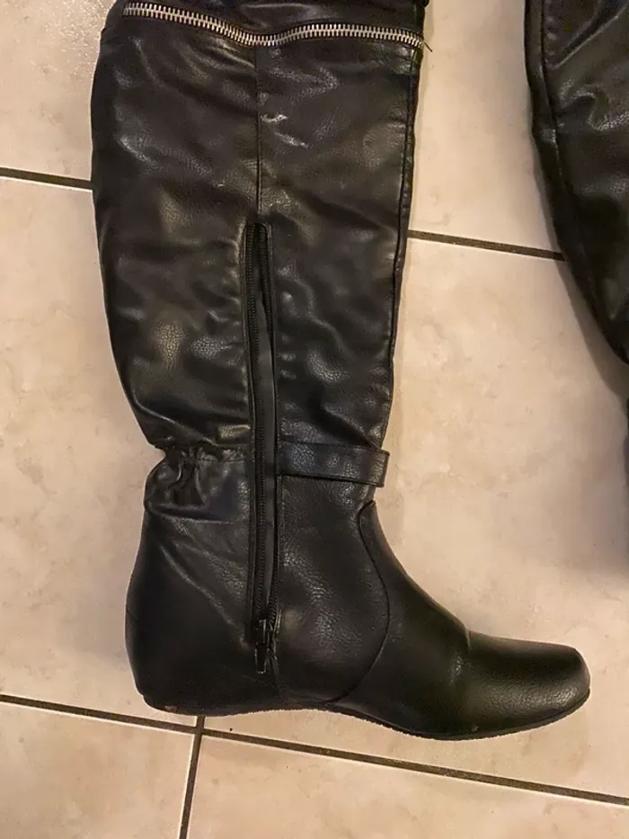 paire de botte cuissarde noir 38 justfab - photo numéro 3