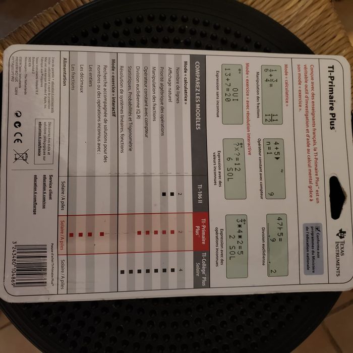 Calculatrice Texas TI Primaire Plus - photo numéro 2
