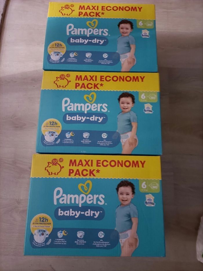 Lot de 3 Cartons Pampers Maxi Economy Pack  taille 2/3/4/4+/5/6/7/8 - photo numéro 7