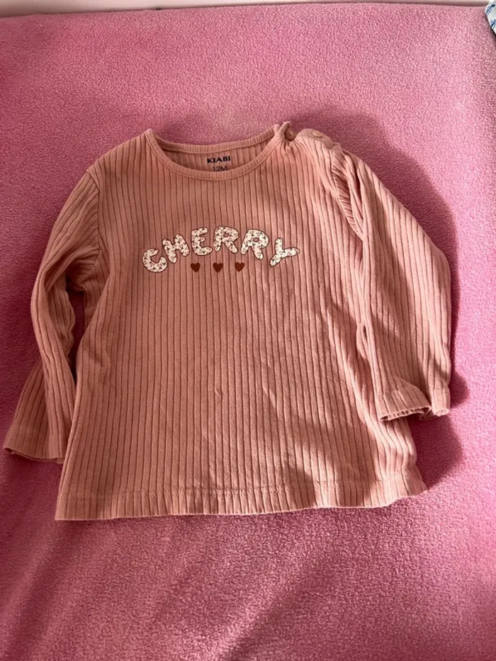 Lot de 6 tshirts manches longues taille 12 mois - photo numéro 2