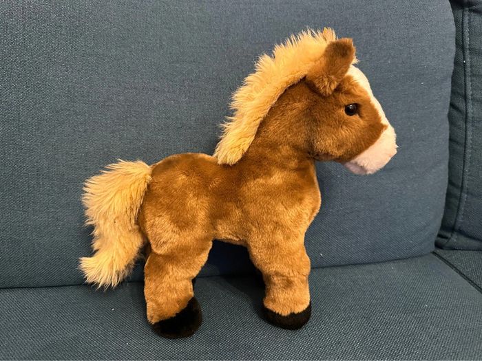 Peluche Grand Cheval Steiff 35cm doudou debout collection brun équitation crinière - photo numéro 5
