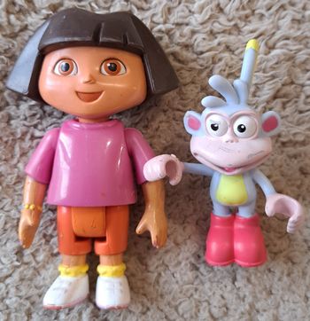 🪆 Figurines Dora l'Exploratrice et Babouche - Mattel et Mega Bloks