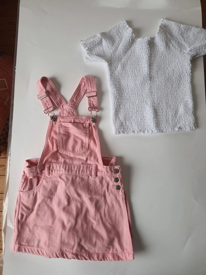 Salopette short + t shirt