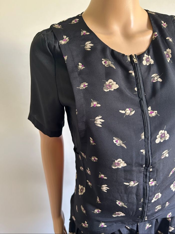 Robe noire et beige neuve à manches courtes See U Soon taille M (valeur 39€) - photo numéro 4