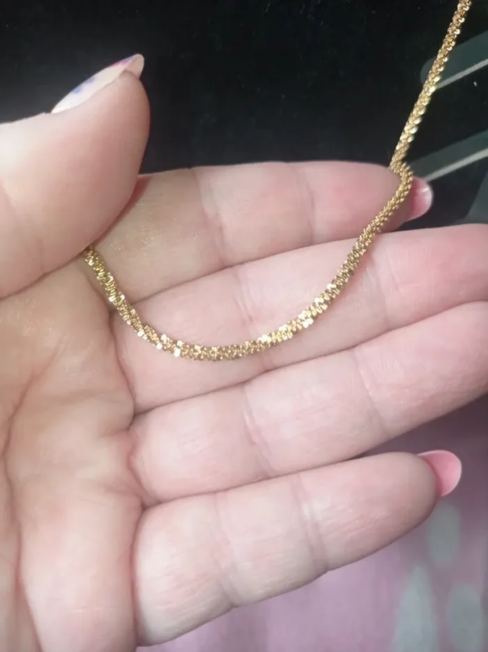 Collier chaine en acier inoxydable doré - photo numéro 5