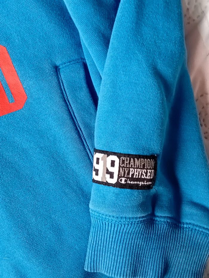 Sweat à capuche champion bleu garçon 12 ans champion - photo numéro 8