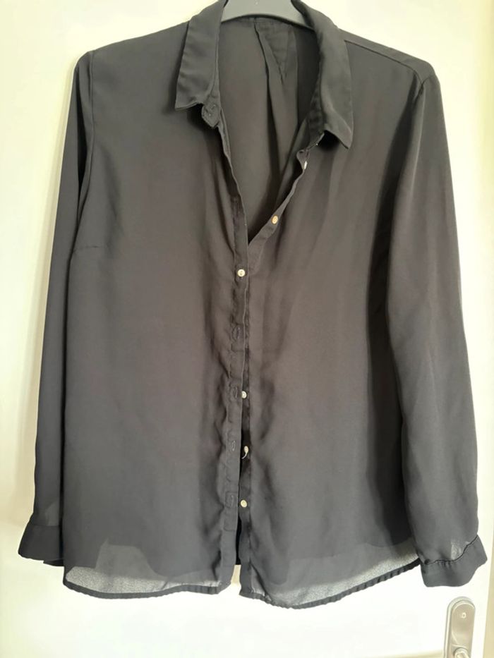Chemise noire fluide Kiabi - Taille XL (46-48) - Éco-conception