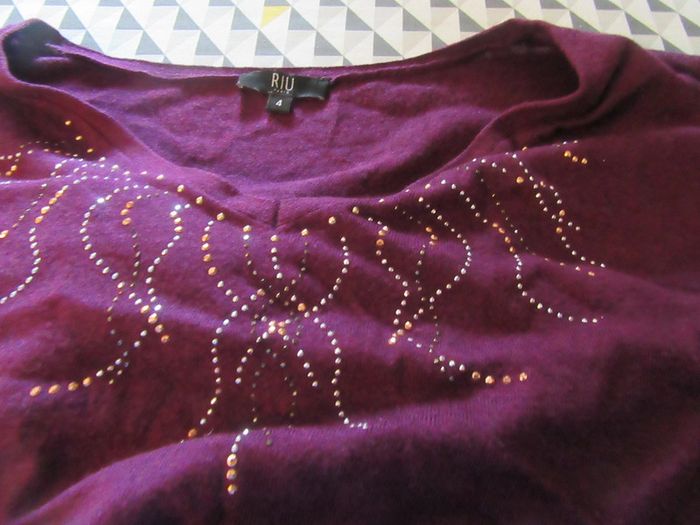 Pull violet taille 4 Jacqueline RIU - photo numéro 3