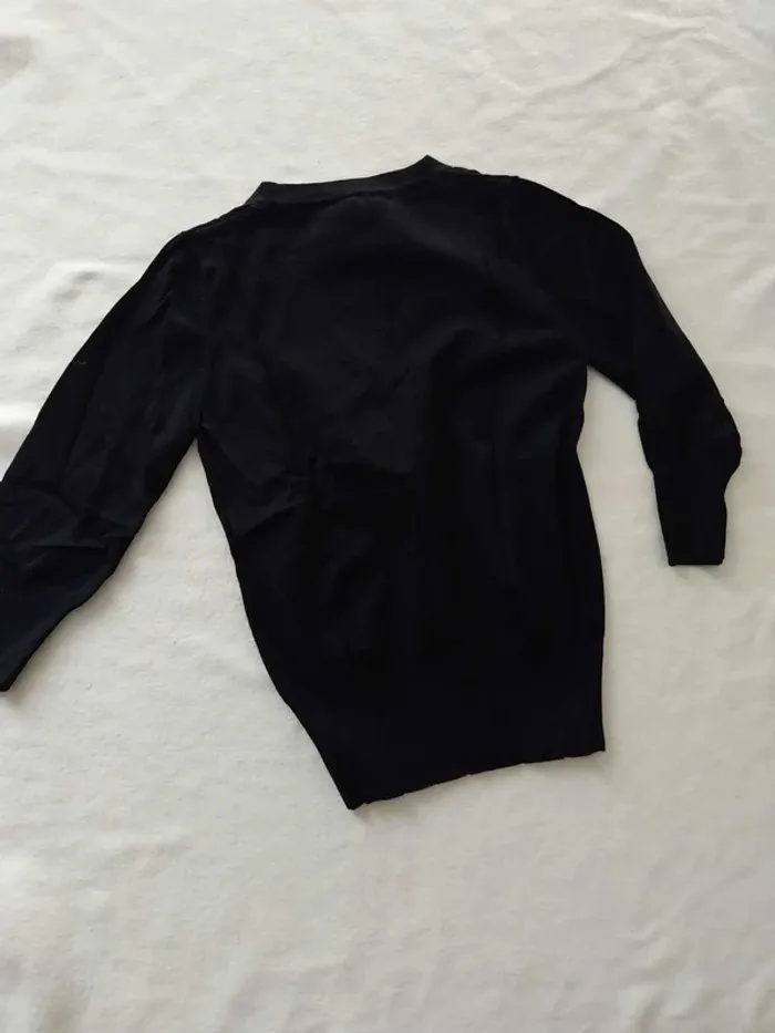 Pull noir Mango col V TM - photo numéro 4