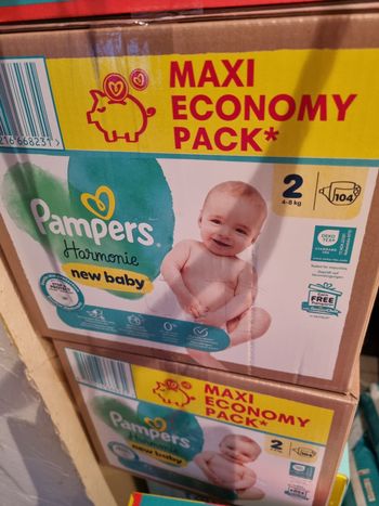 2 paquets pampers maxi pack harmonie taille 2