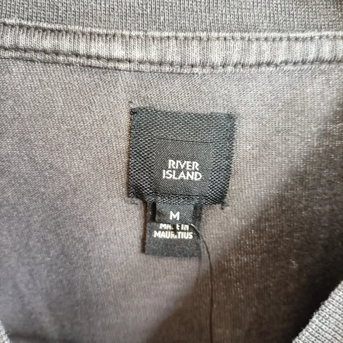 T-shirt oversize gris River Island Imprimé rouge Coton responsable Taille M neuf A812 - photo numéro 5