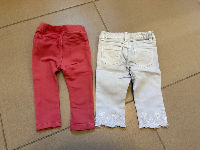 Lot 2 pantalons fille 9 mois Verbaudet - photo numéro 2