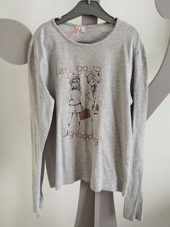 Tee-shirt manches longues gris Nawak taille 12 ans 