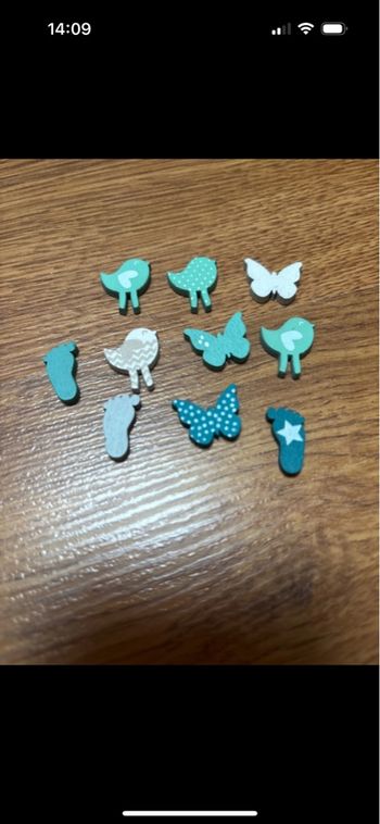 Décoration pied/ oiseau/ papillon pour création neuf