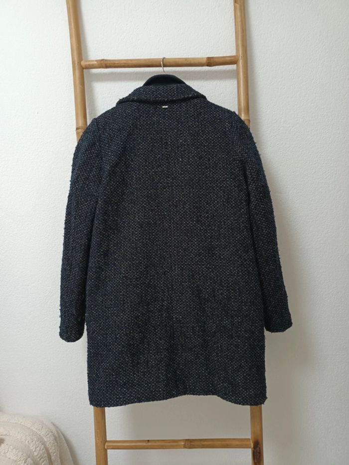 Manteau en laine très chaud bleu marine IKKS Women taille M - photo numéro 6