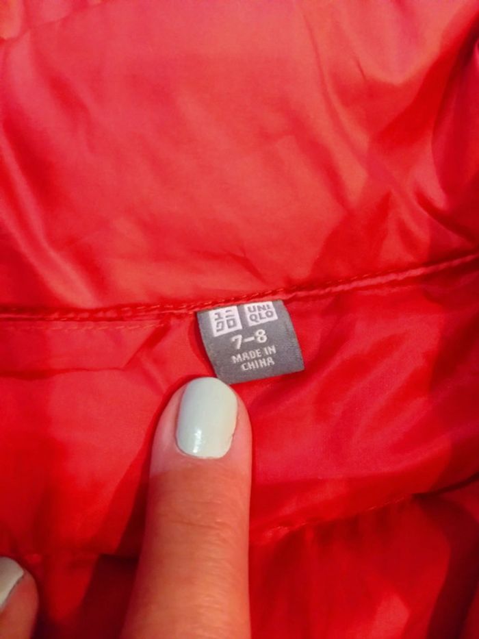 Gilet veste chaude matelassé uni qlo 7 8 ans - photo numéro 2