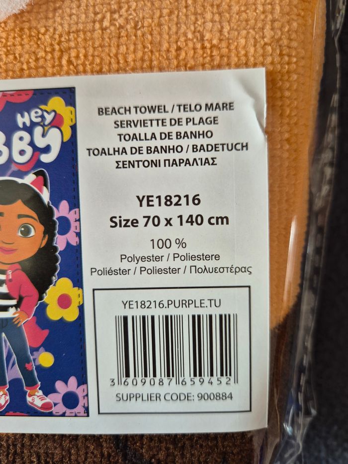 serviette de bain gabby's dollhouse - photo numéro 3