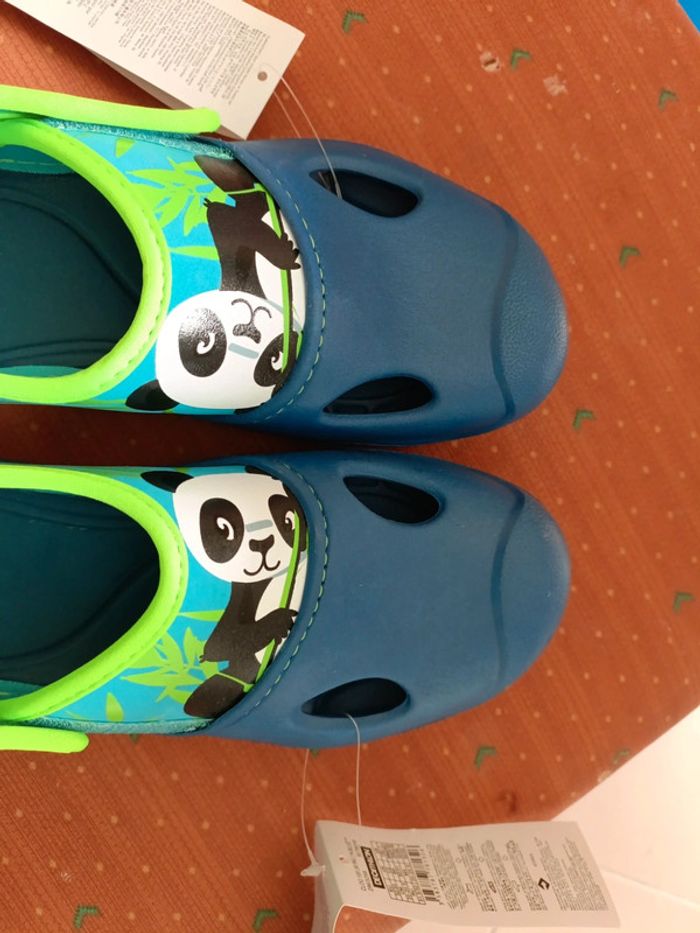 Chaussures sabot piscine enfant panda bleu nabaiji 32/33 Decathlon - photo numéro 3