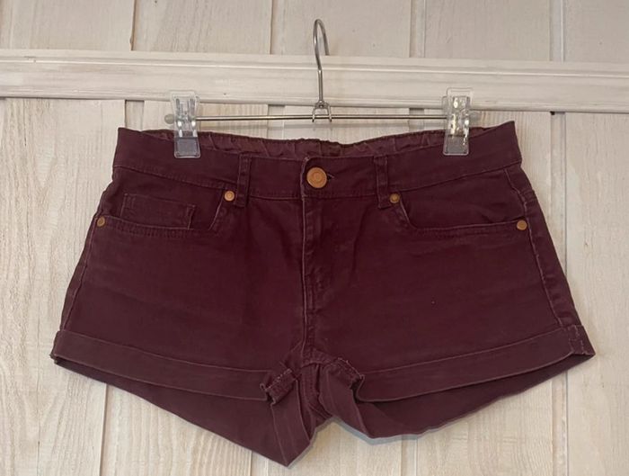 Short denim bordeaux - DenimCo. - 38