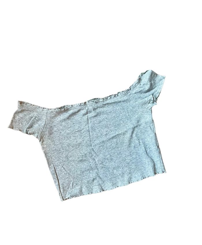 Crop top gris épaules découverte H&M taille M très bon état