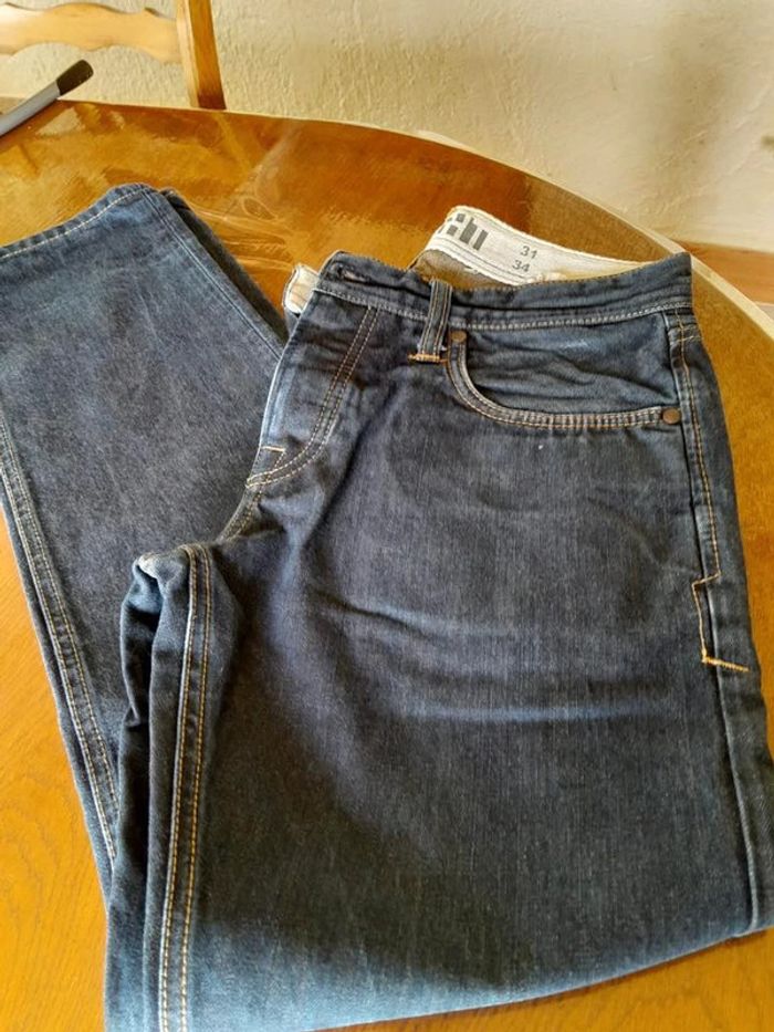 👖 LOT : 2 jeans denim droits et taille haute - Taille 40 (Bonobo / Nixon) - photo numéro 4