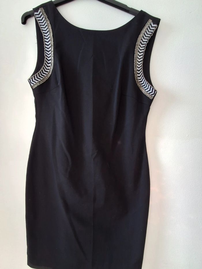Robe noire strass perles ZARA